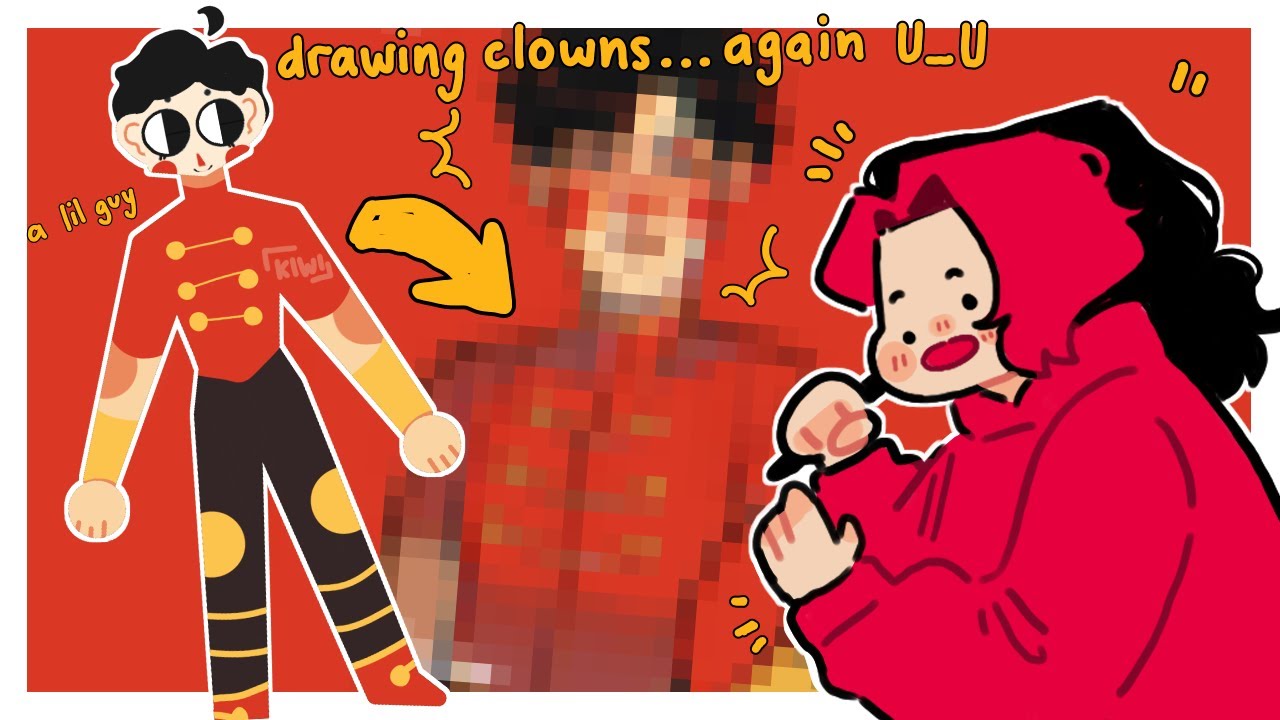 redesigning my forgotten clown ocs 🤡✨