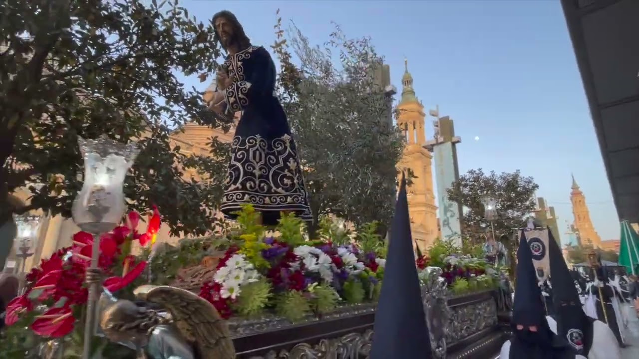 Semana Santa Zaragoza 2022 Prendimiento en Plaza del Pilar