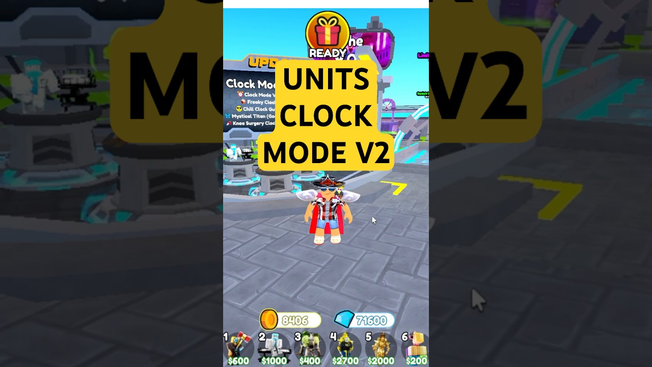 ⏰🌳🦋 UNITSCLOCK MODE V2 #roblox #endless #return #роблокс #clockmodev #MysticalTitan #ChillClockGuy