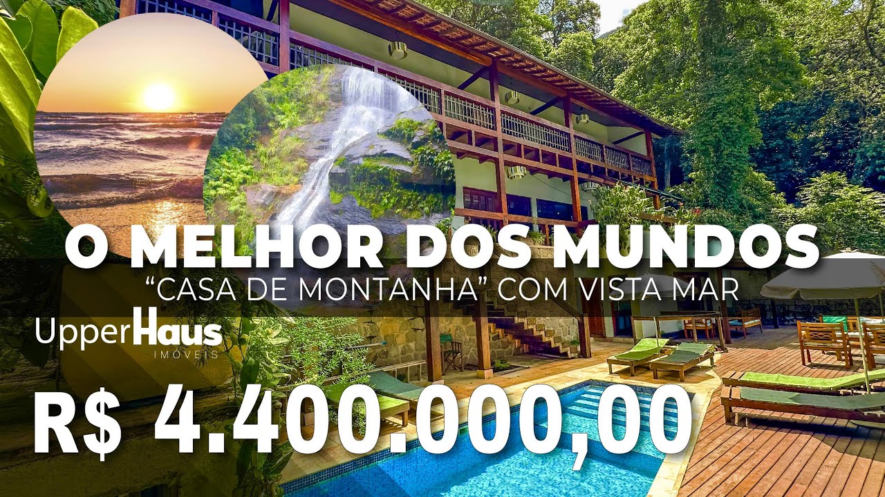 Cachoeira, montanha, praia: essa casa entrega TUDO! 2.000 m² de elegância e rusticidade no Rio!