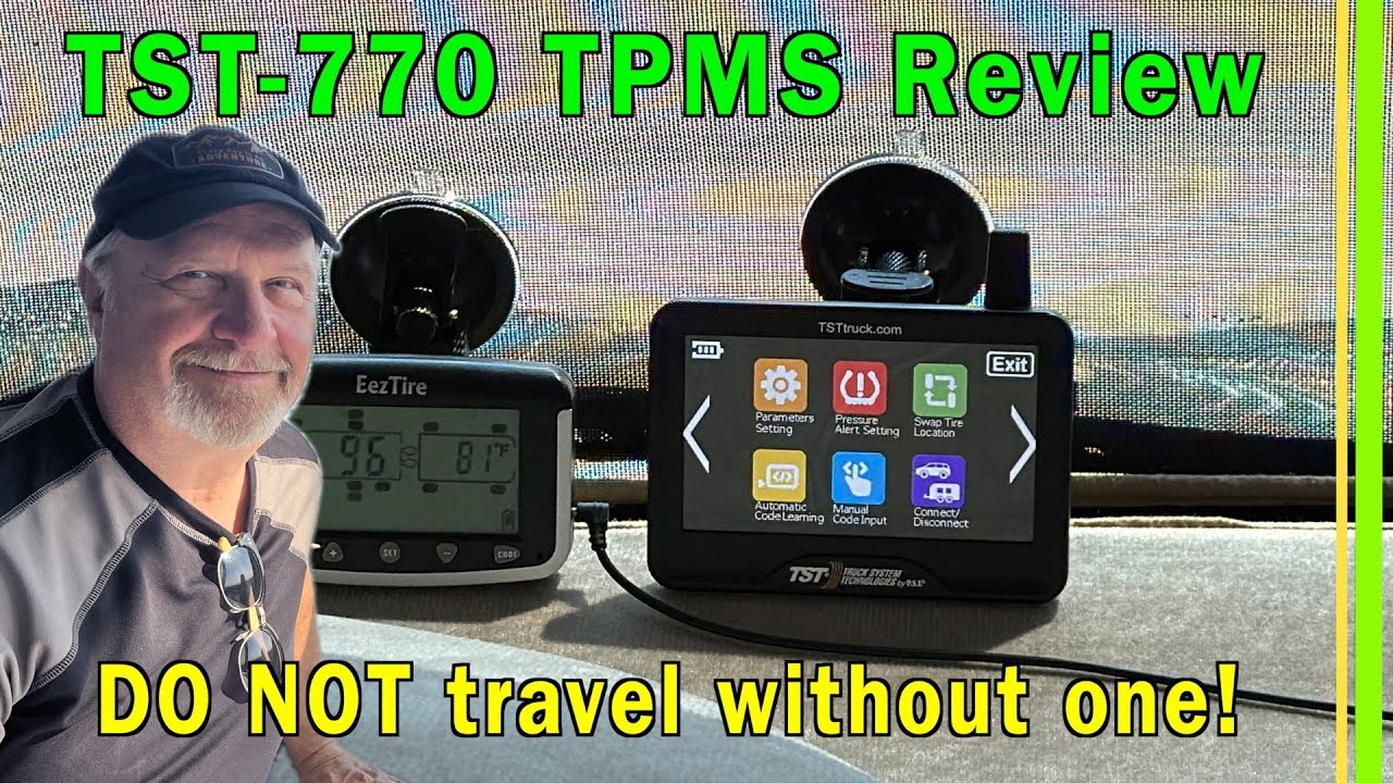 TST-770 TPMS System Review-Cap Sensors-Color Touch Screen-Signal Repeater vs EEZ RV Products-EP321