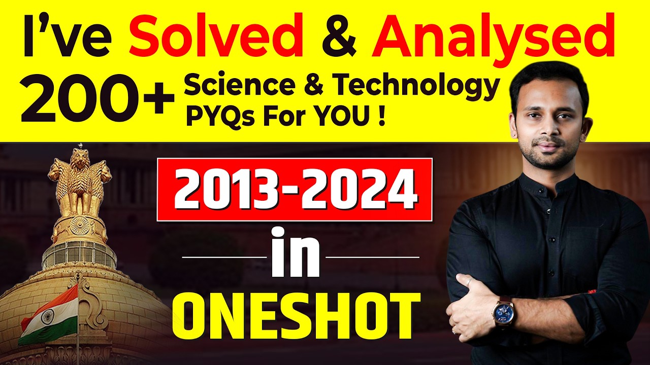 All Science and Tech Prelims PYQ Solved 🔥 Revise Science And technology For UPSC Prelims 2026