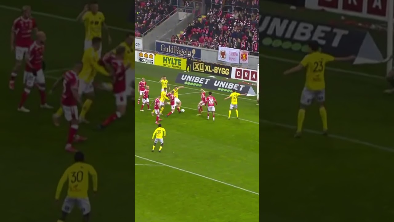Viktor Ekblom studsmål (Falkenbergs FF mot Kalmar FF Guldfågeln Arena Superettan fotboll) (