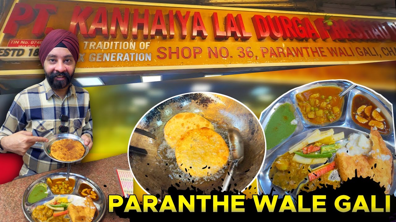 Old Delhi’s Most Famous Paratha! Paranthe Wali Gali | Chandni Chowk Food Tour| 4K