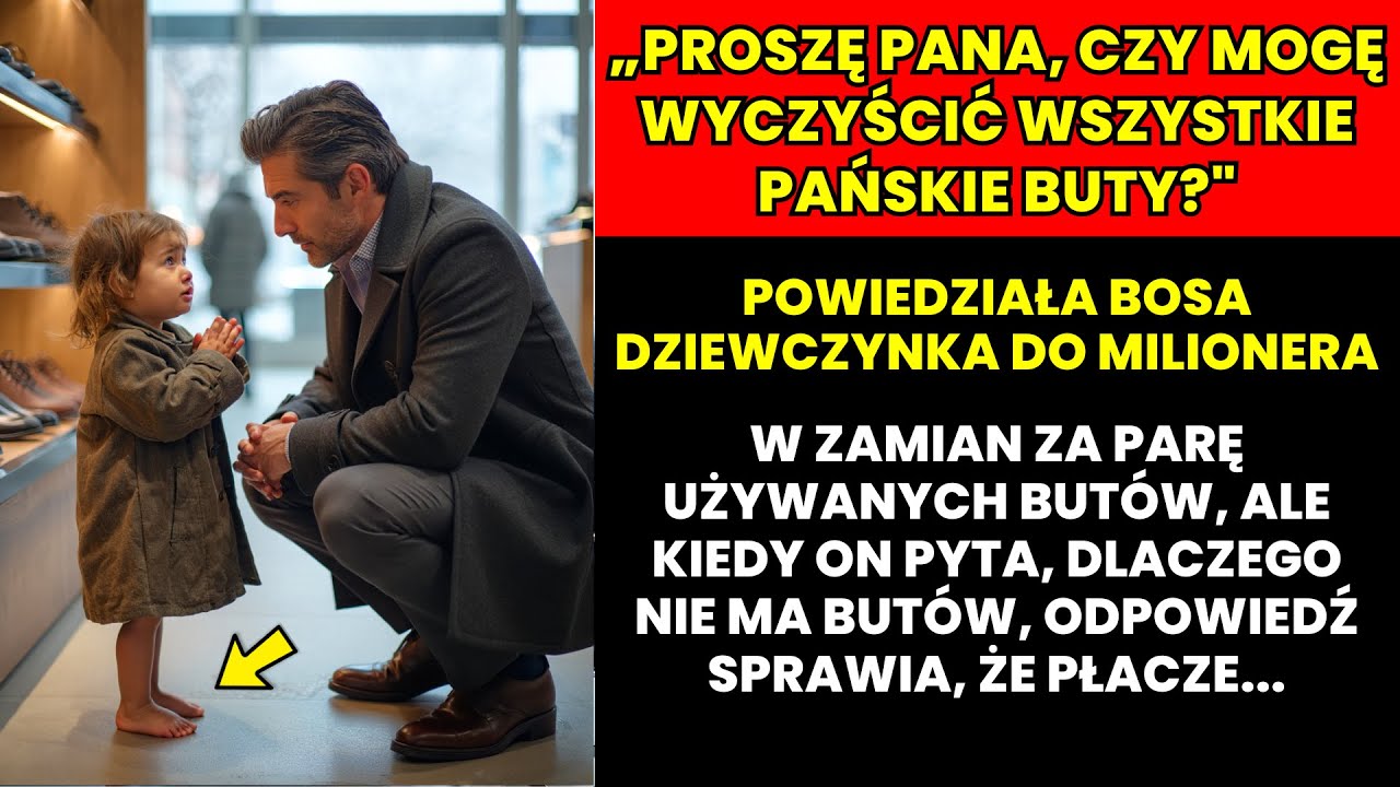 „MOGĘ WYCZYŚCIĆ BUTY?” BŁAGAŁA ŻEBRACZKA w zamian za ZUŻYTE BUTY, ale MILIONER...