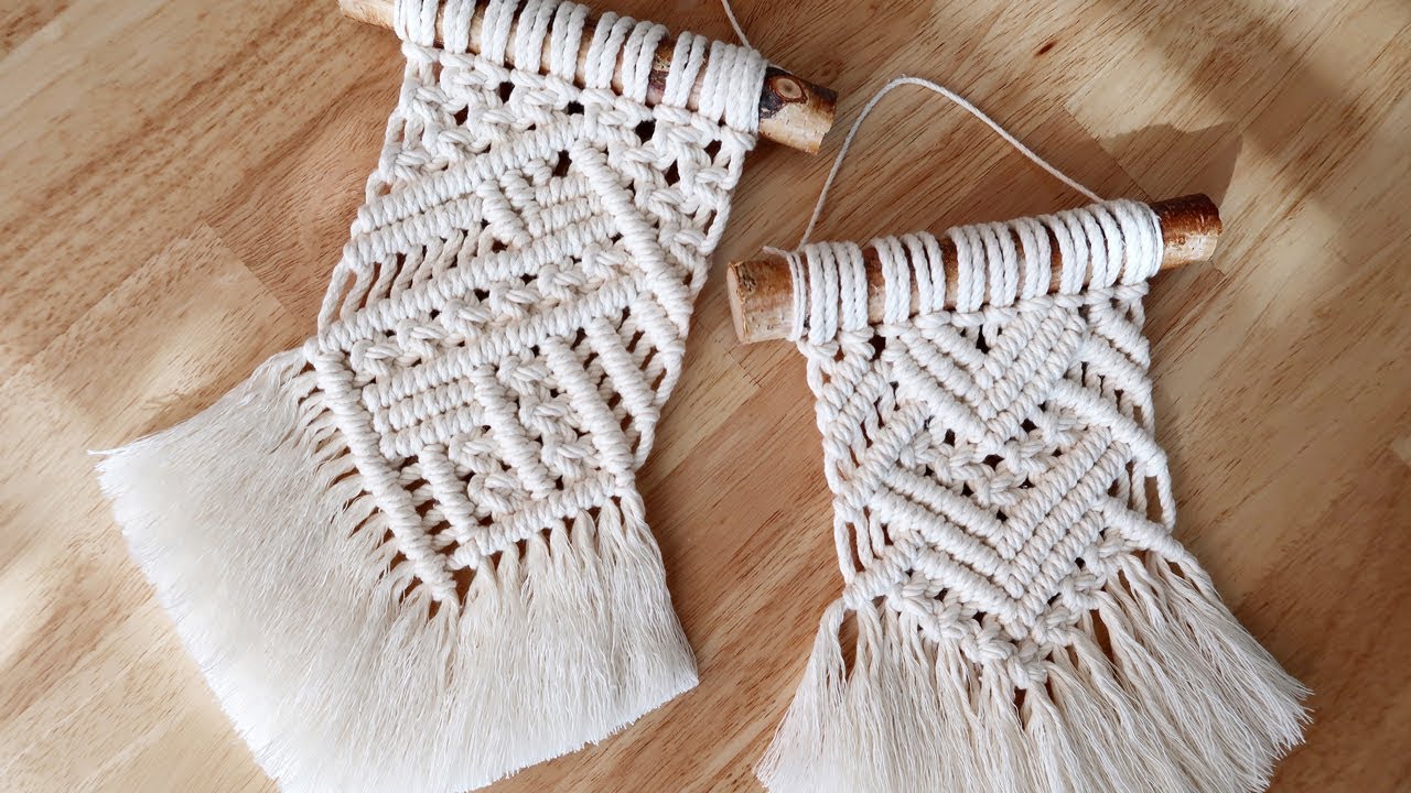 DIY Macrame Mini Wall hanging #10 / 마크라메 미니 월행잉 #10