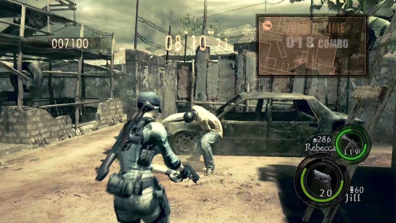Resident Evil 5 Mercenaries Jill x Rebecca 150 Combo