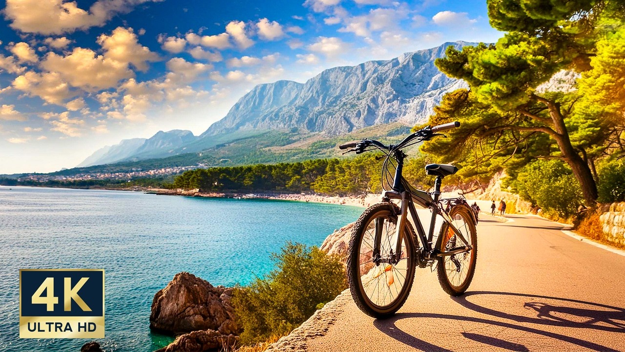 Makarska Riviera Bike Tour 4K Drvenik to Gradac Croatia