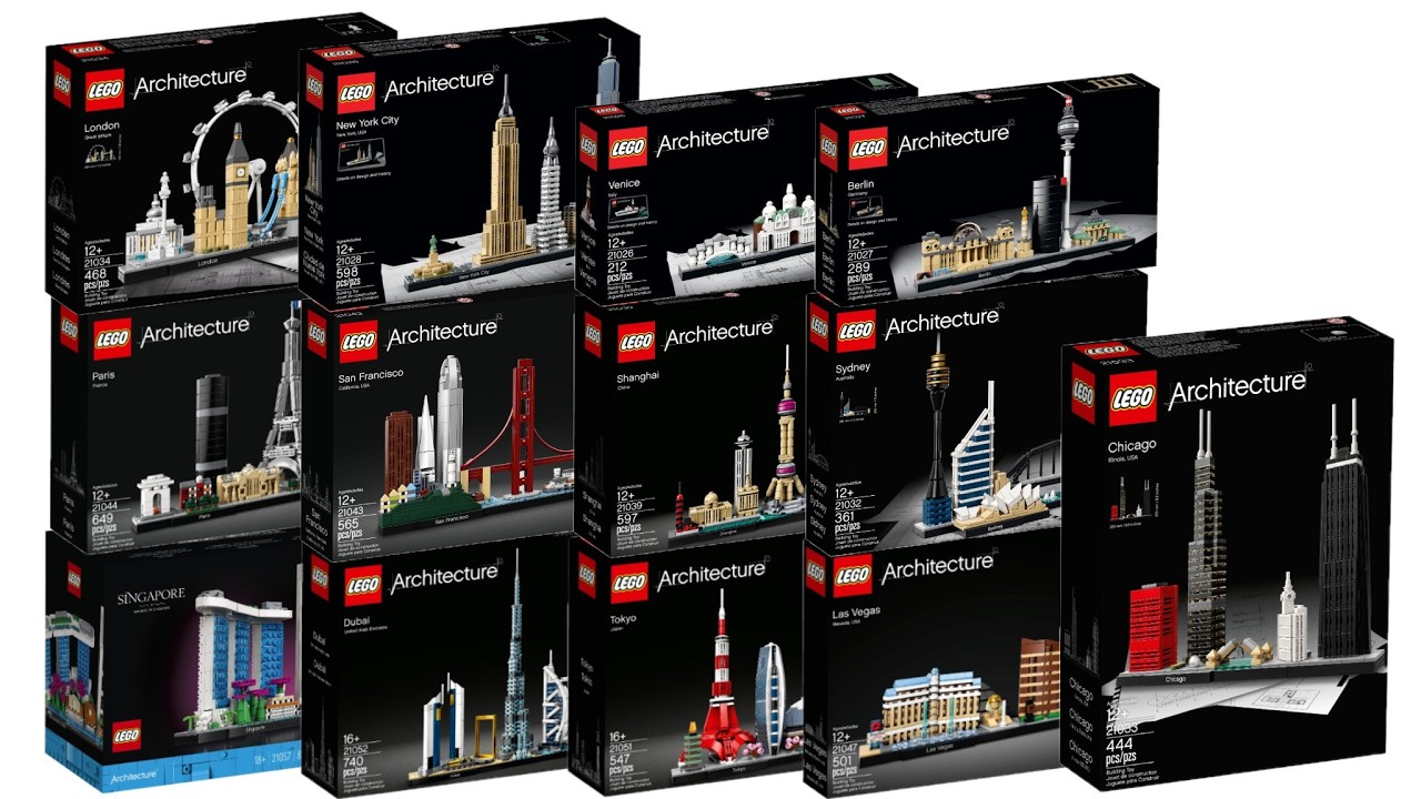 All LEGO Architecture Skyline sets ever released Compilation/Collection Speed Build