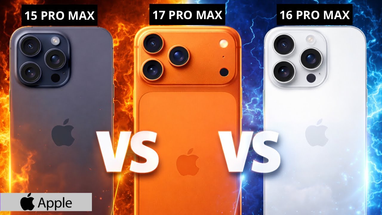 📱 IPHONE 15 PRO MAX vs 16 PRO MAX vs 17 PRO MAX: QUAL É O MAIS PODEROSO? 🔥