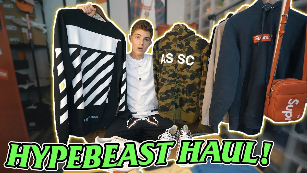 CRAZY hypebeast clothing haul! (Supreme, Bape, Off-White, Anti Social)