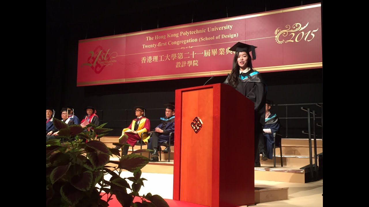 Valedictory Speech of The 21st PolyU School of Design  Congregation