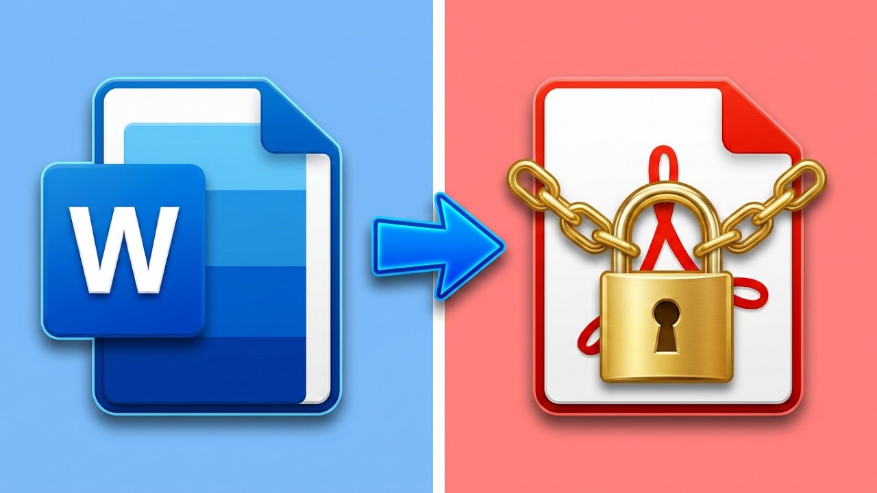 اسهل طريقة لتحويل ملف Word الي PDF محمي بباسورد