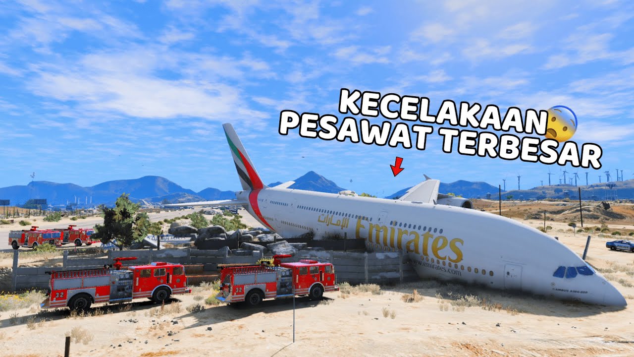 KECELAKAAN PESAWAT TERBESAR DI GTA 5 - GTA 5 MOD