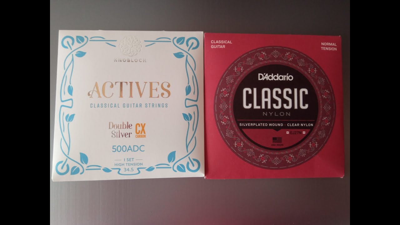 Classical Guitar Strings comparison - Knobloch Actives Double Silver vs d'Addarío Classic