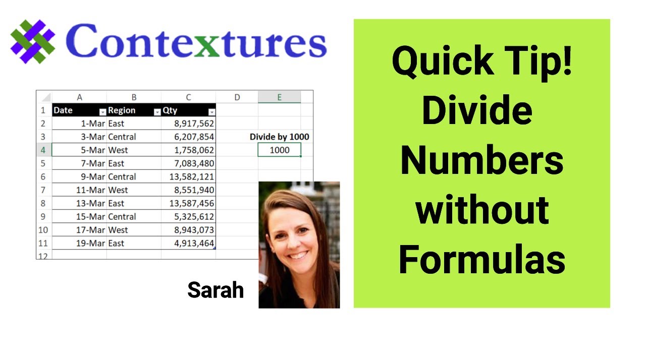 Divide Excel Numbers Without Formulas