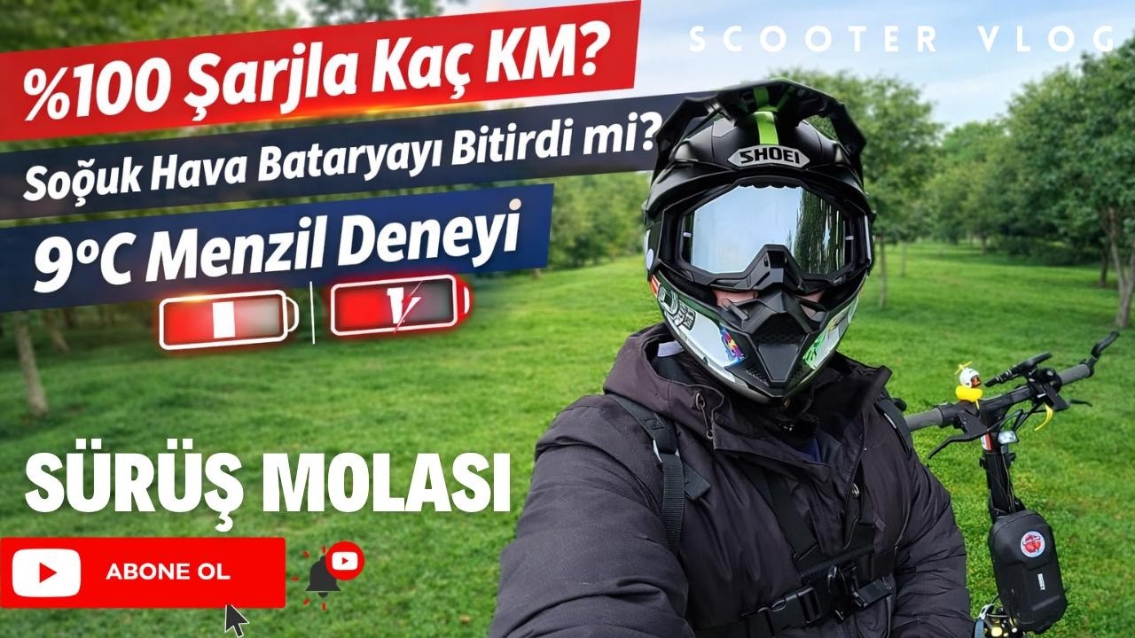 %100 Şarjla Kaç KM? Soğuk Hava Bataryayı Bitirdi mi?🔋9°C Menzil Deneyi🪫#YouTube #keşfet #FYP #trend