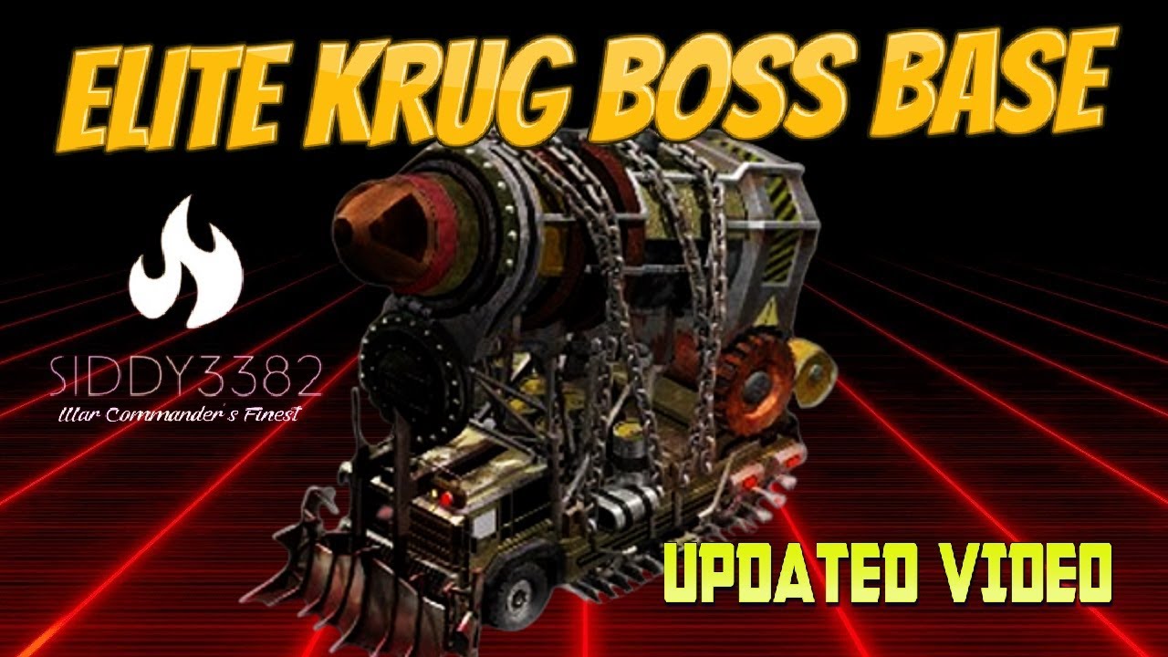 War Commander: Elite Krug Boss Base (Updated Video)
