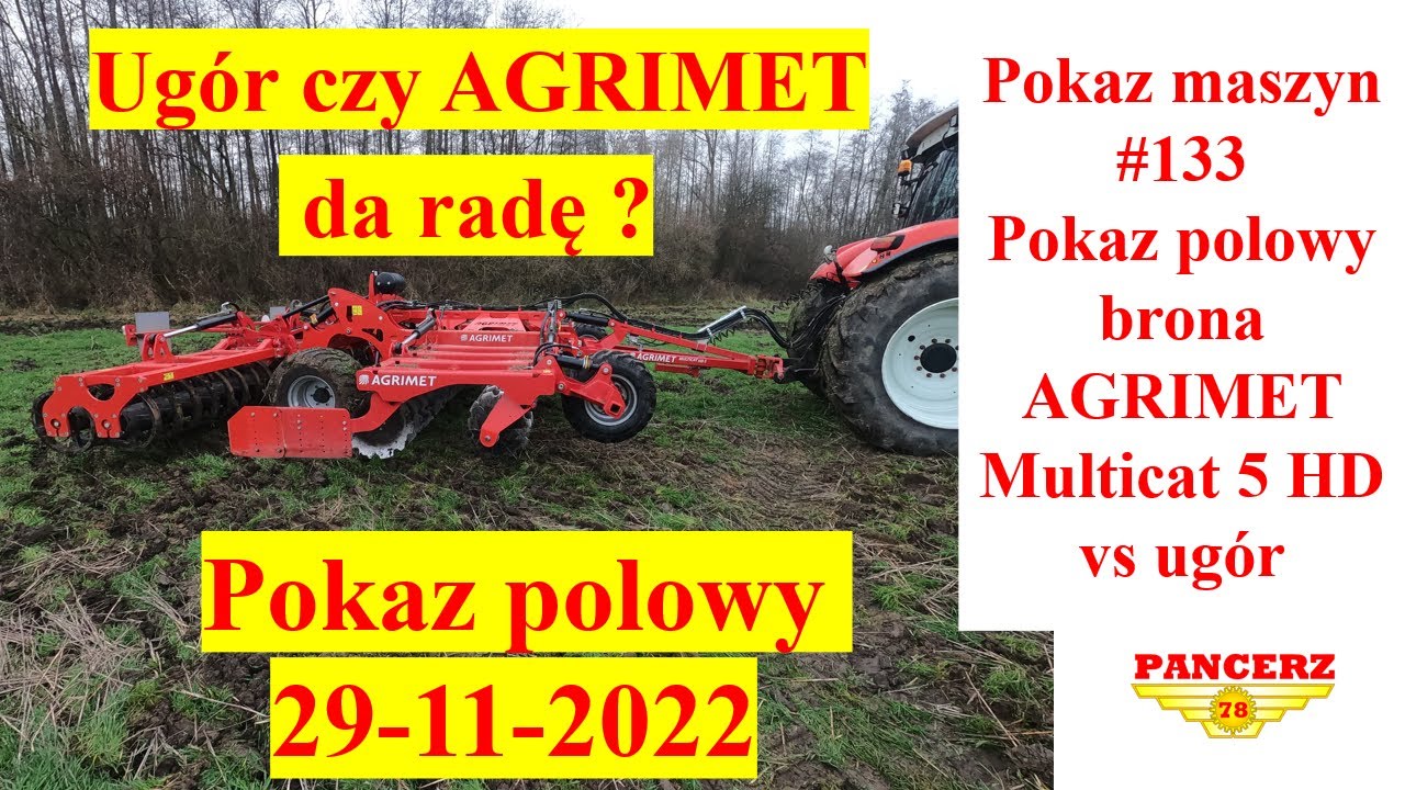 STEYR 6205 CVT vs brona talerzowa AGRIMET Multicat 5HD Polska Moc Pokaz polowy