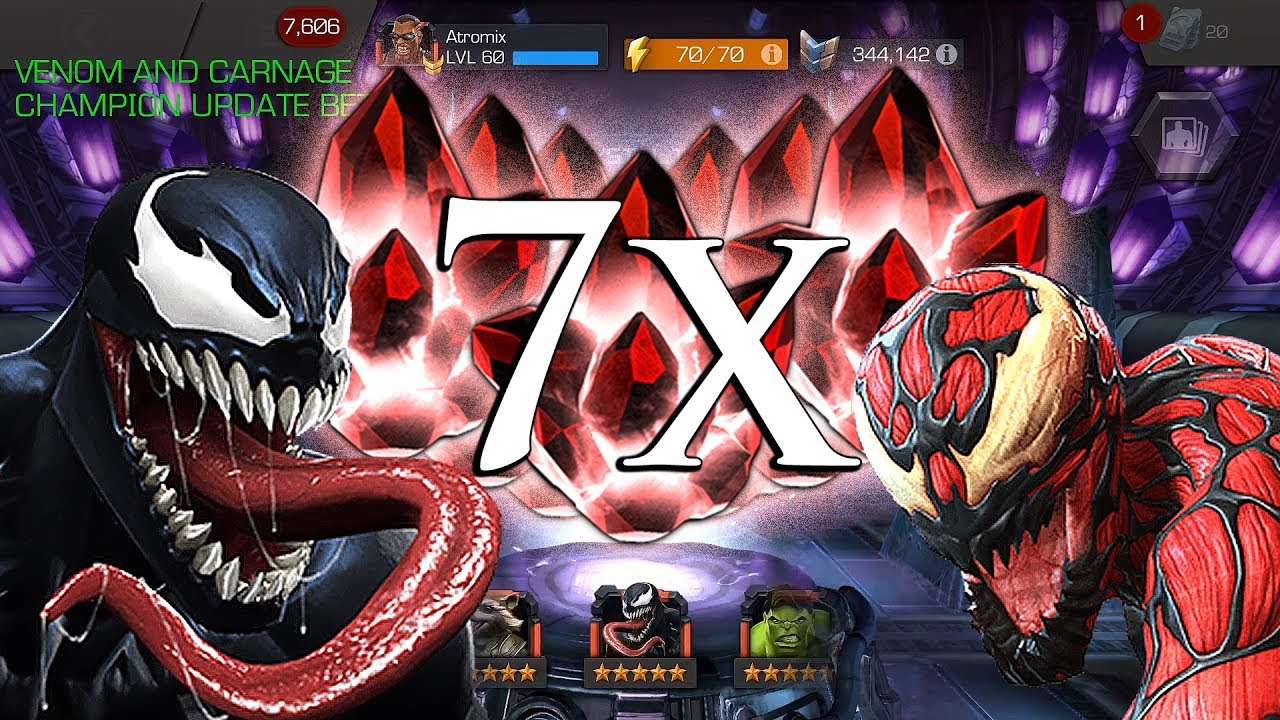 7x 5 Star Crystals for Venom and Carnage [Beta] | Marvel: Contest of Champions