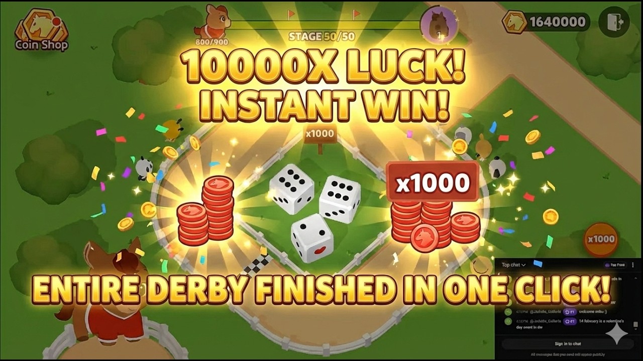 1 CLICK = ENTIRE EVENT?! 😱 10,000x Luck in Play Together Derby!
