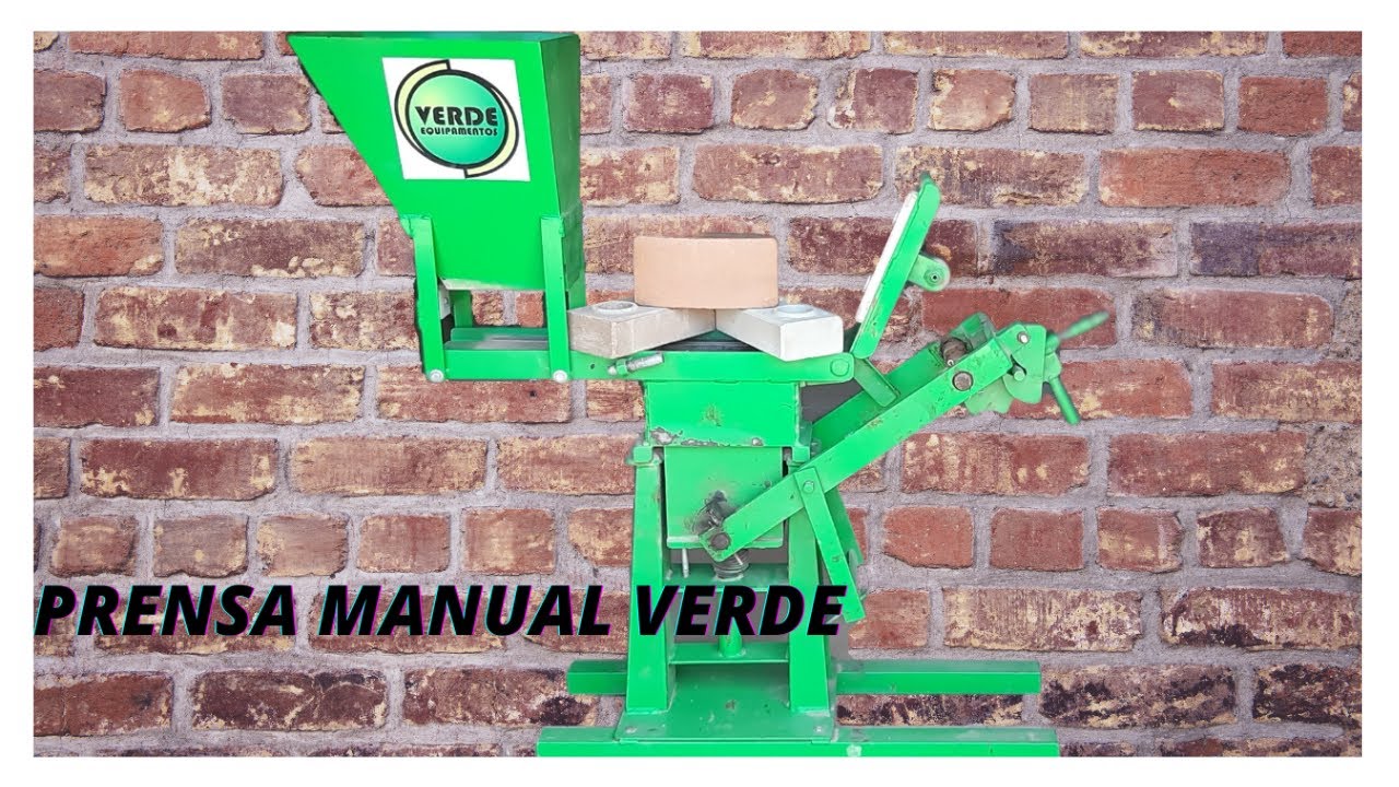 PRENSA MANUAL PARA TIJOLO ECOLÓGICO VERDE