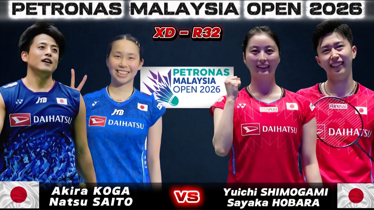 古賀輝/齋藤夏 (日本) vs 霜上雄/保原彩夏 (日本) | マレーシアオープン 2026 バドミントン