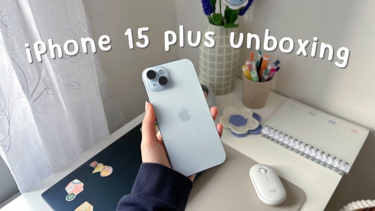 iPhone 15 Plus Blue 128 GB 📱🎧 aesthetic + accessories + iphone 7 comparison