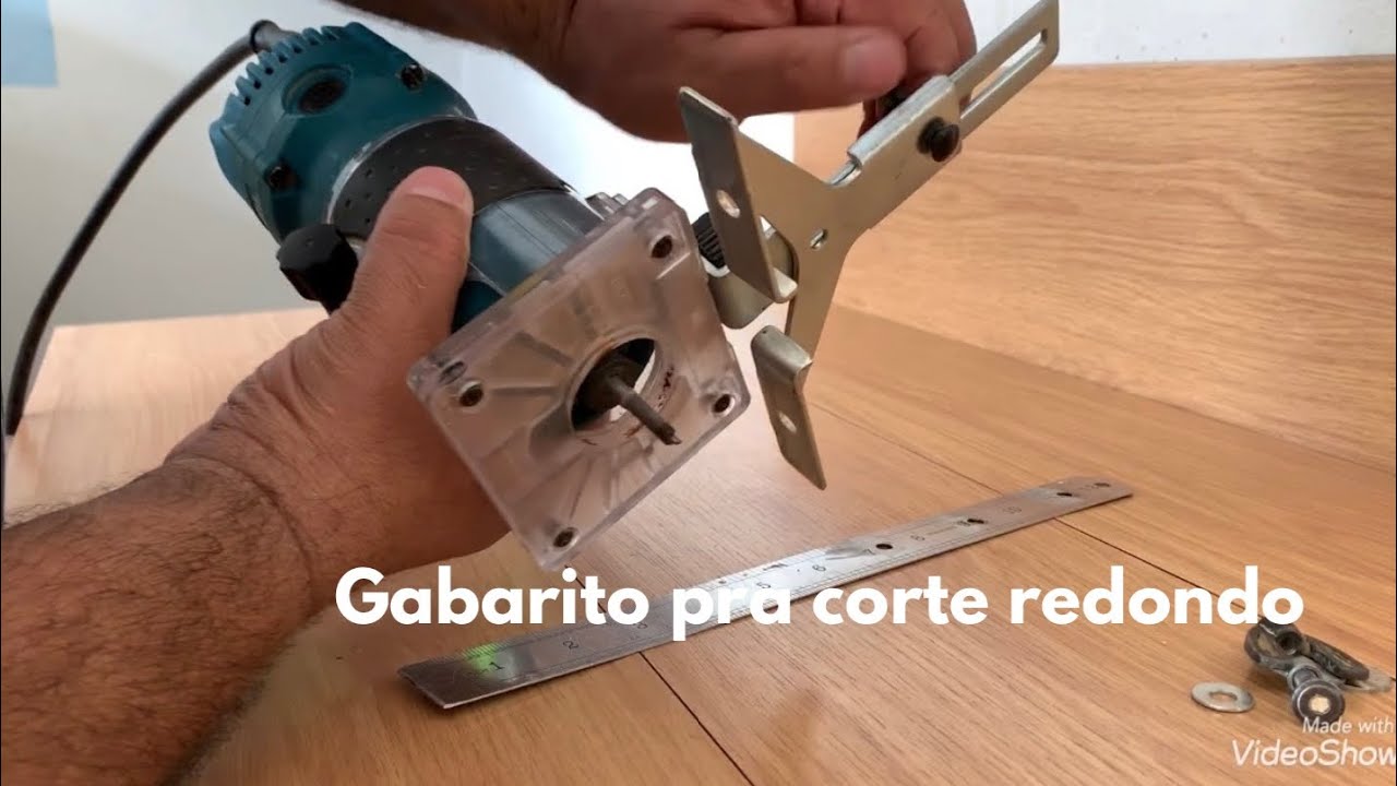 Gabarito para corte redondo na tupia -Feedback template for round cut on the blade