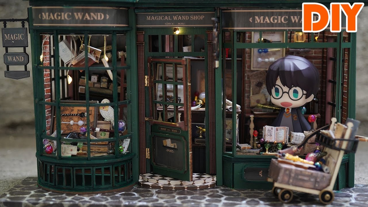 DIY Miniature Harry Potter Magic Wand Shop | Dollhouse Build