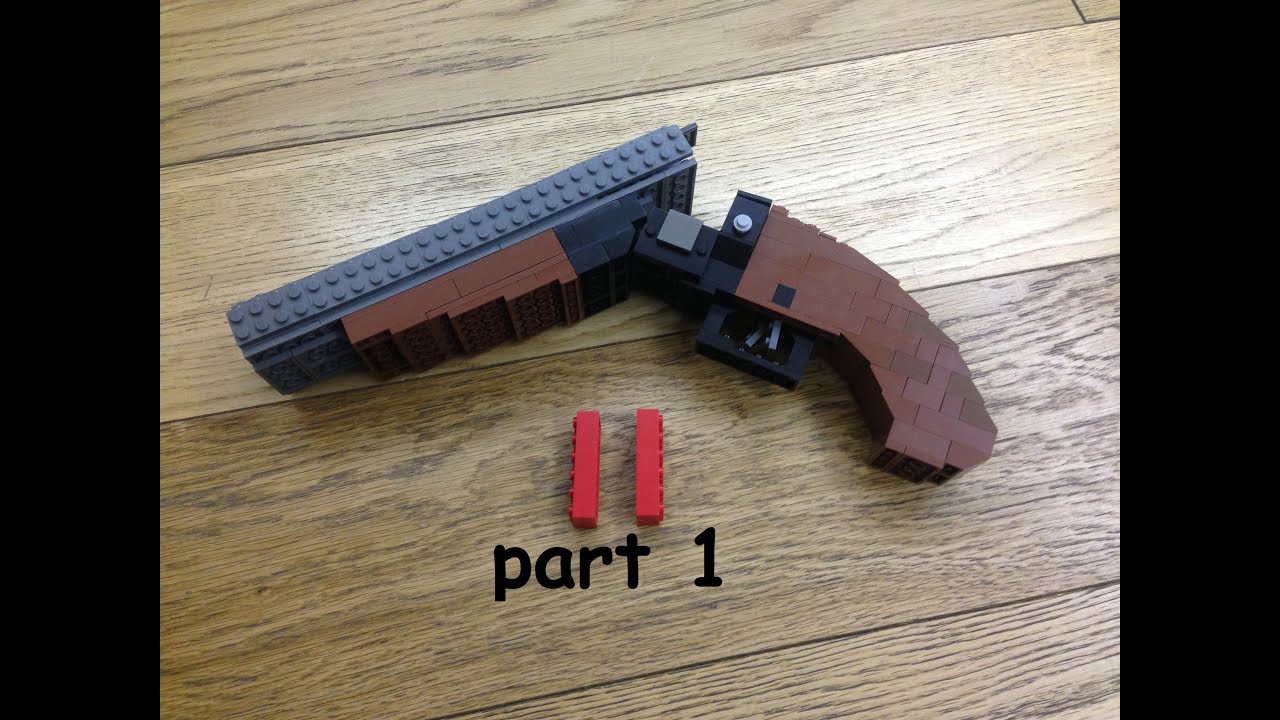 LEGO® double barreled shotgun sawed off tutorial by Jamblo (pt.1)