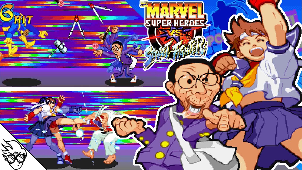 Marvel Super Heroes vs. Street Fighter (Arcade 1997 - JP) Norimaro/Sakura [Playthrough/LongPlay]