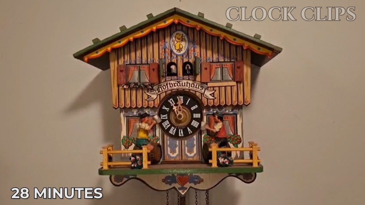 Cuckoo Clock Chimes | Relaxing Vintage Clock ASMR (28 Minutes)