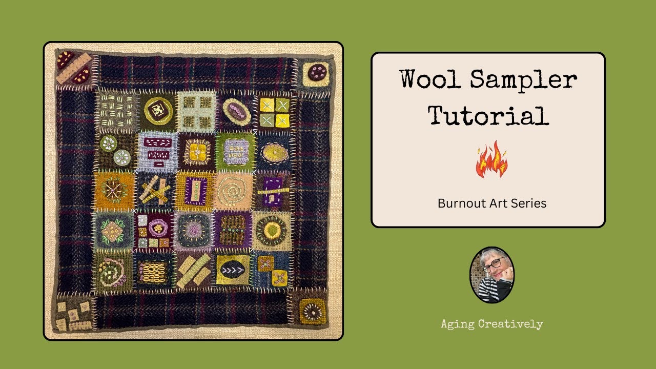 Wool Sampler Embroidery Tutorial: Kits Available