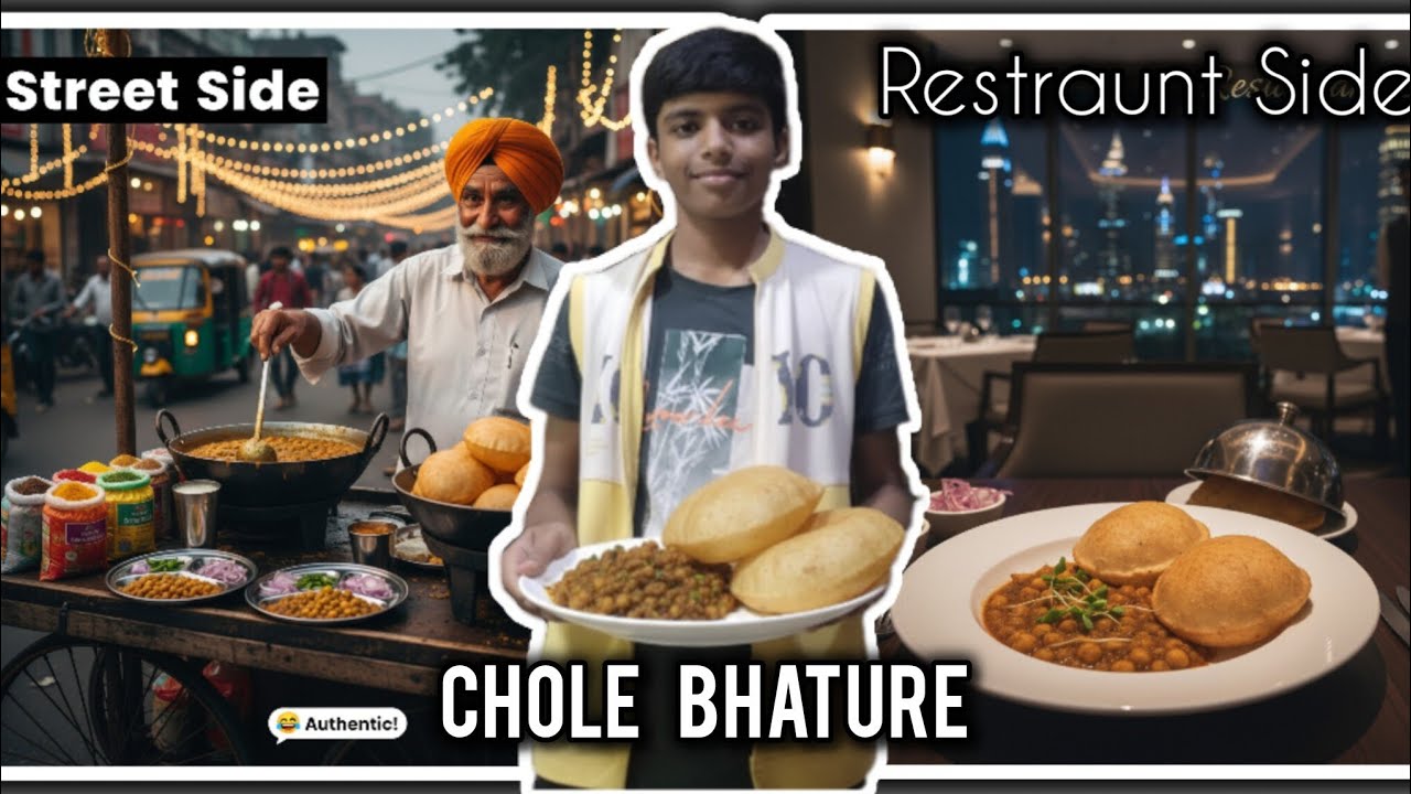 Comparing Street VS Restraunt Side Chole Bhature... 