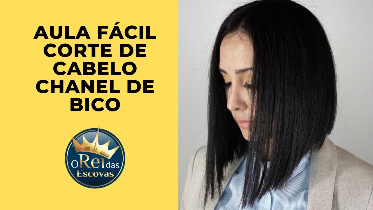 AULA FÁCIL CORTE DE CABELO CHANEL DE BICO | TUTORIAL CORTE CHANEL | APRENDA O CORTE CHANEL |