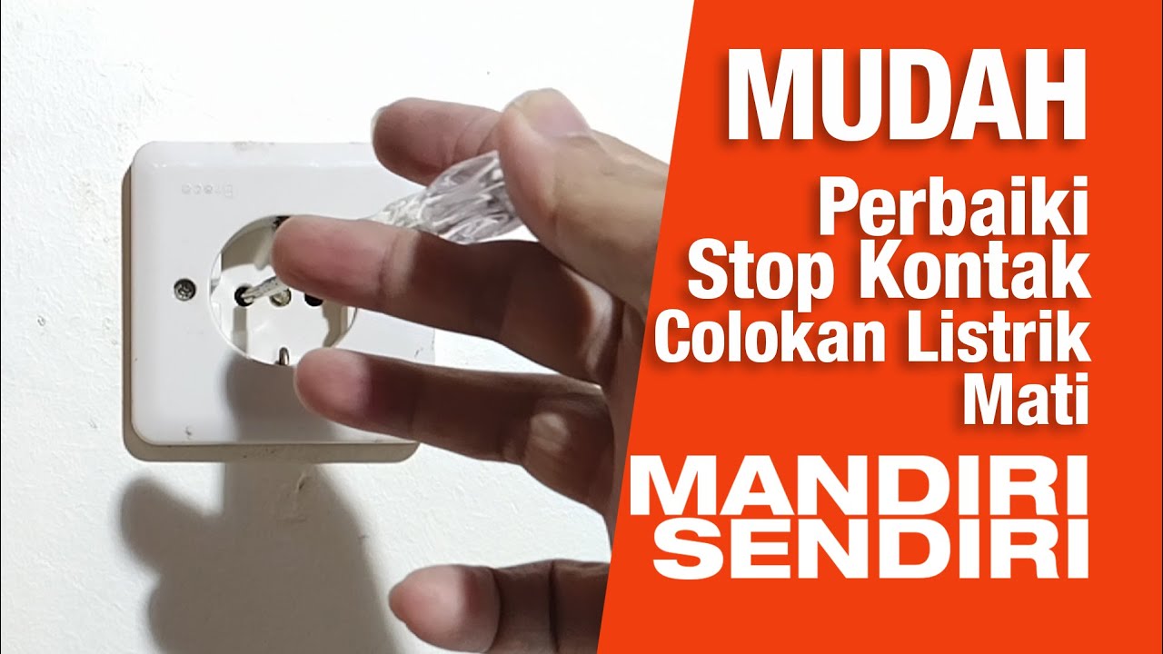 MEMPERBAIKI STOP KONTAK COLOKAN LISTRIK TEMBOK MATI. Review&Tips. #rumah #tembok #motor #gusbaha