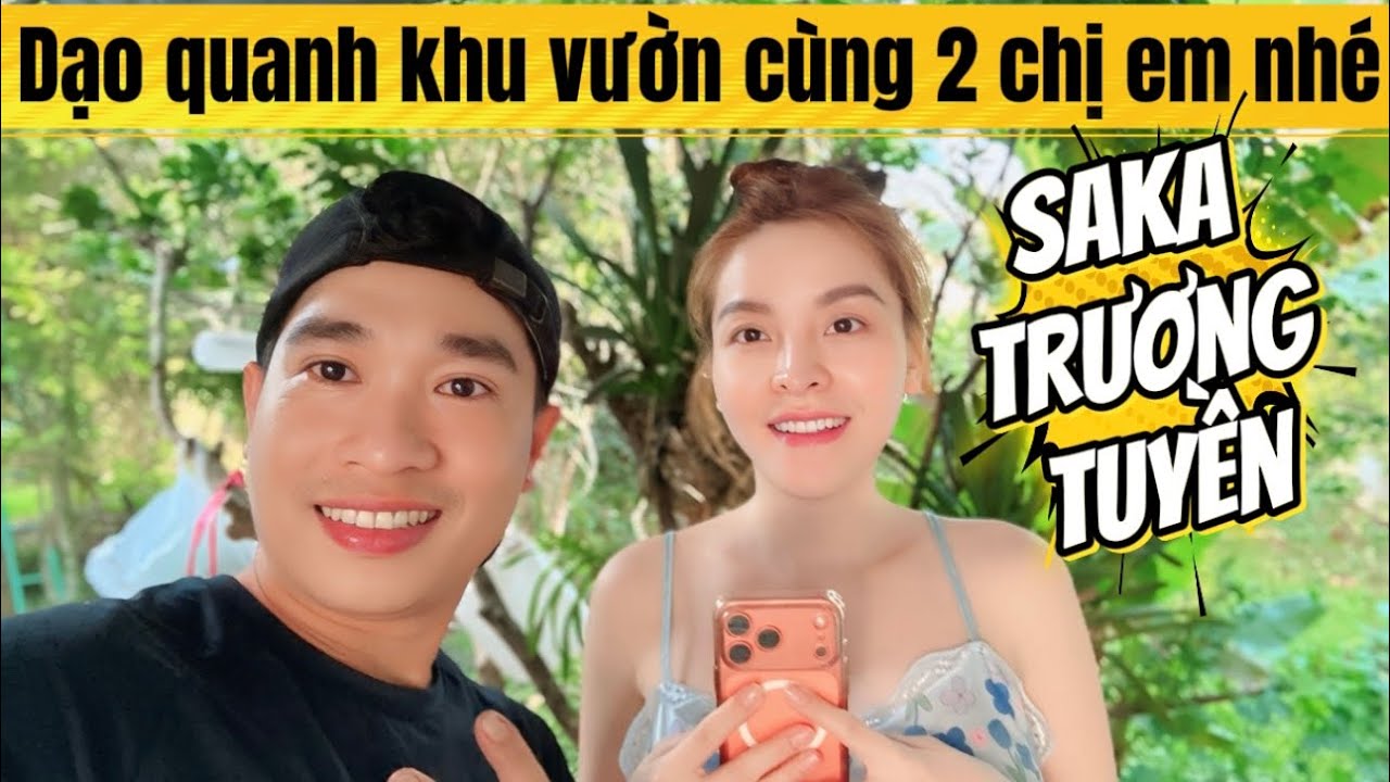 Buổi chiều dạo quanh khu vườn tham quang cùng 2 chị em nhé cả nhà #sakatruongtuyen 