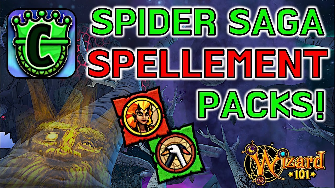 Wizard101 - We Spent 20,000 CROWNS on Spider Saga Spellement Packs!
