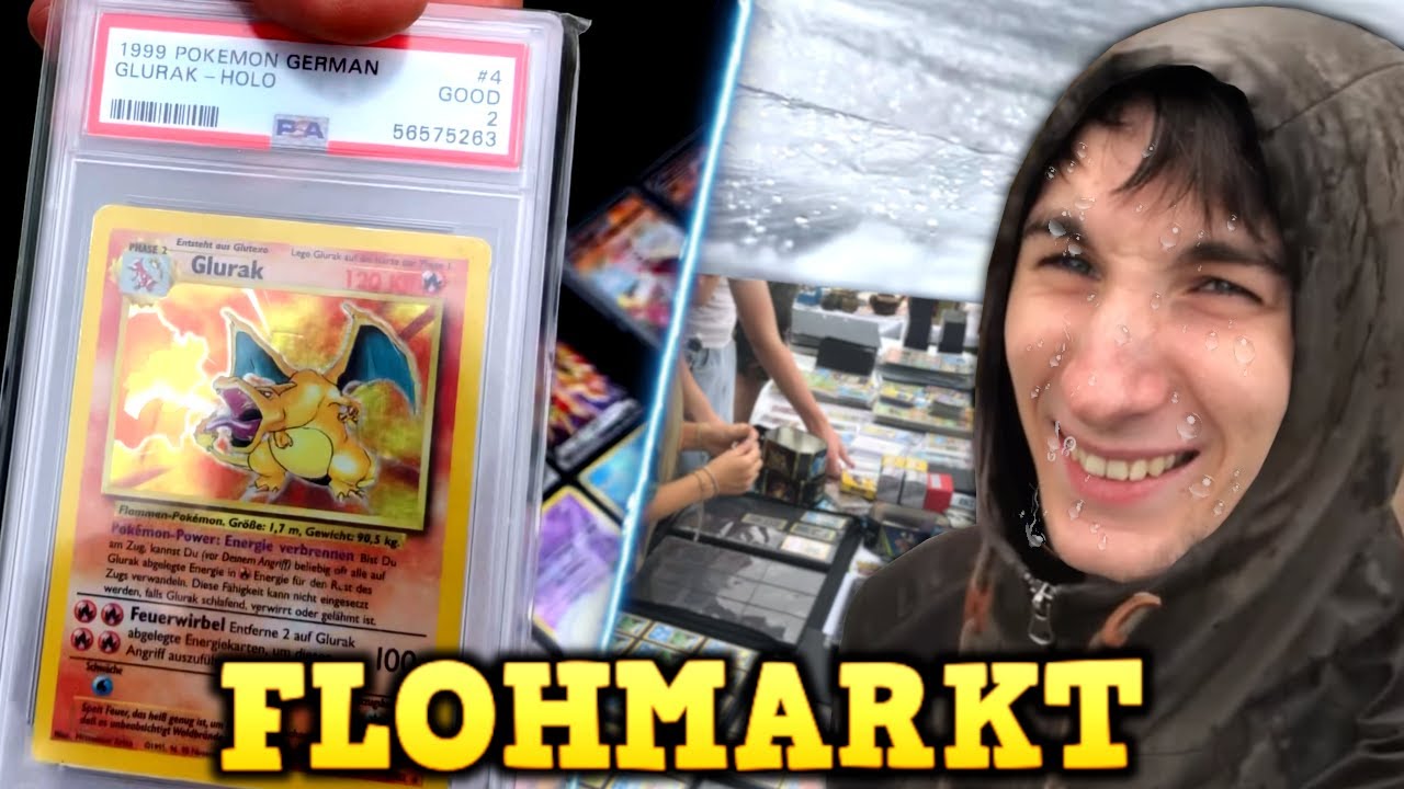 TROTZ REGEN am FLOHMARKT STAND Pokemon Karten VERKAUFEN & KAUFEN!🌧️😍