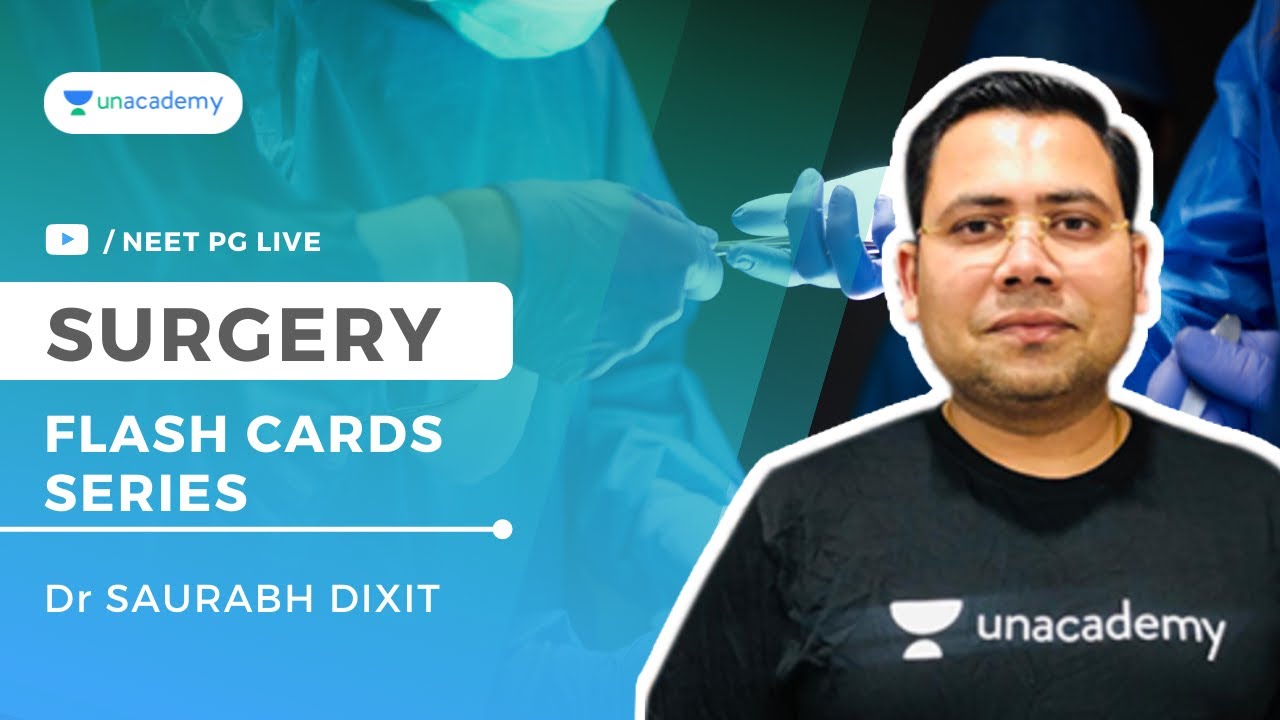 Surgery Flash Cards - 2 | INI-CET | Dr Saurabh Dixit