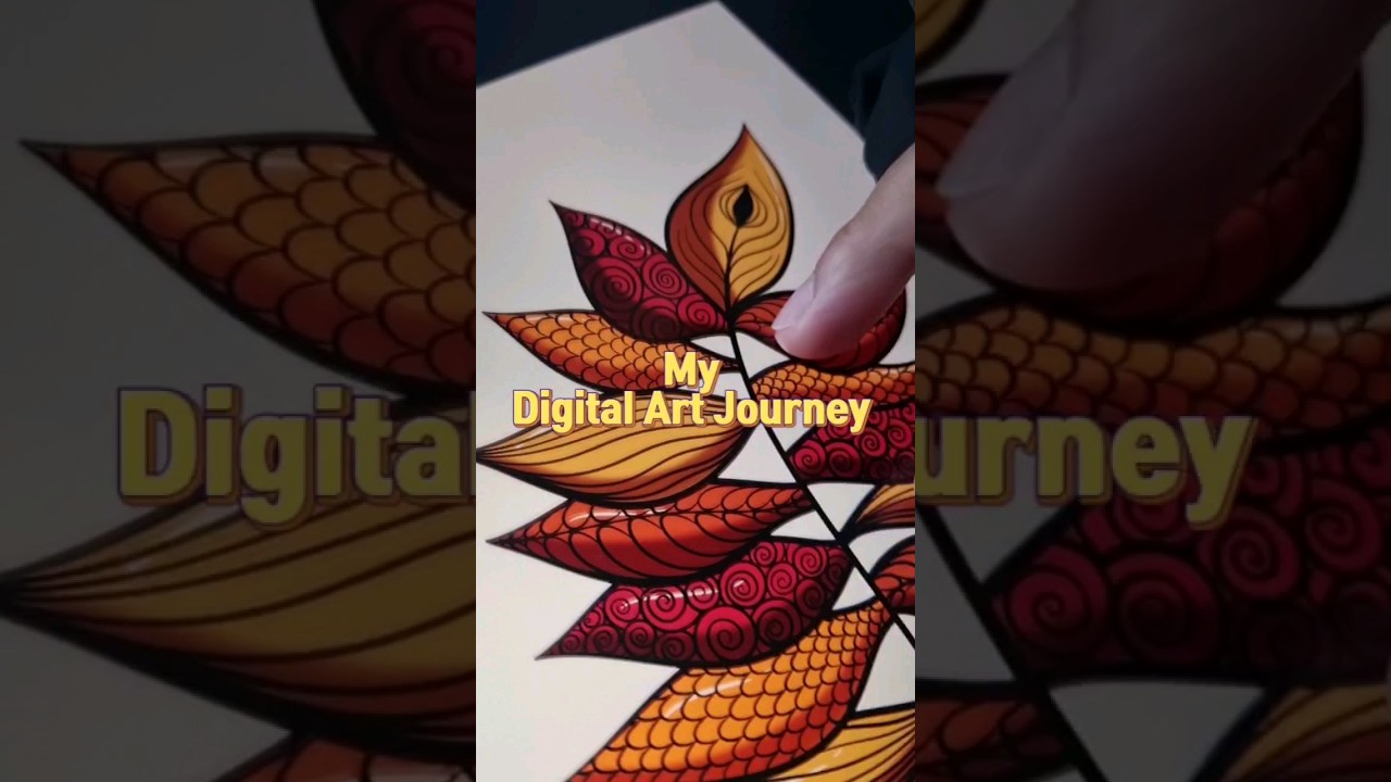 Zentangle inspired art on Procreate app #autumnvibes #zentangleideas #procreatbeginner #doodles
