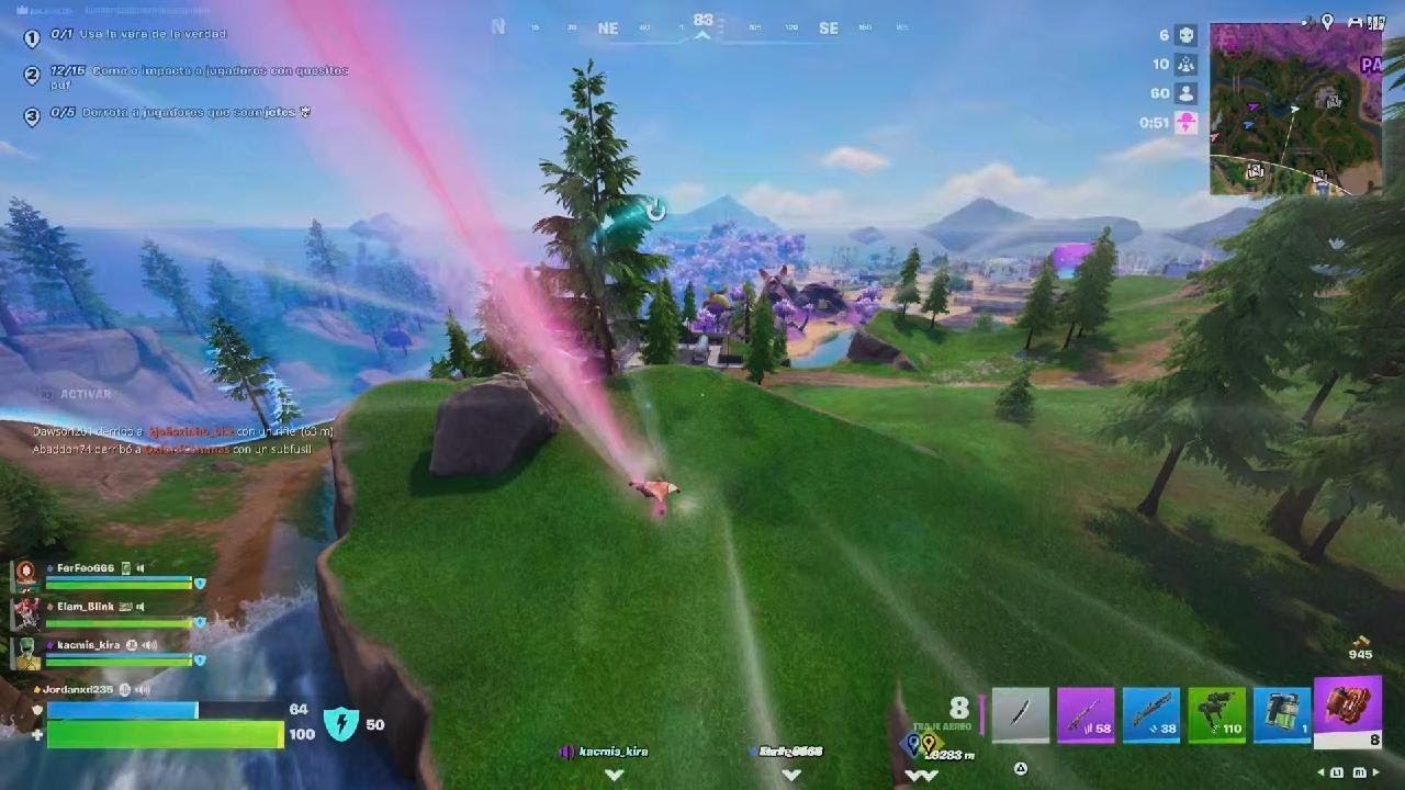Fortnite Victoria y todos con medallon.