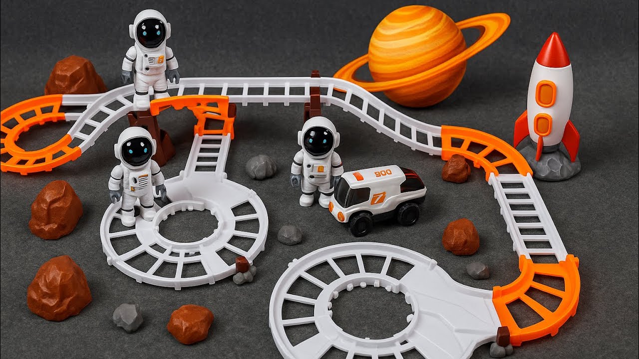 Outer Space Track Playset ASMR Toy Unboxing & Review #satisfying #asmr #toys #asmrtoys