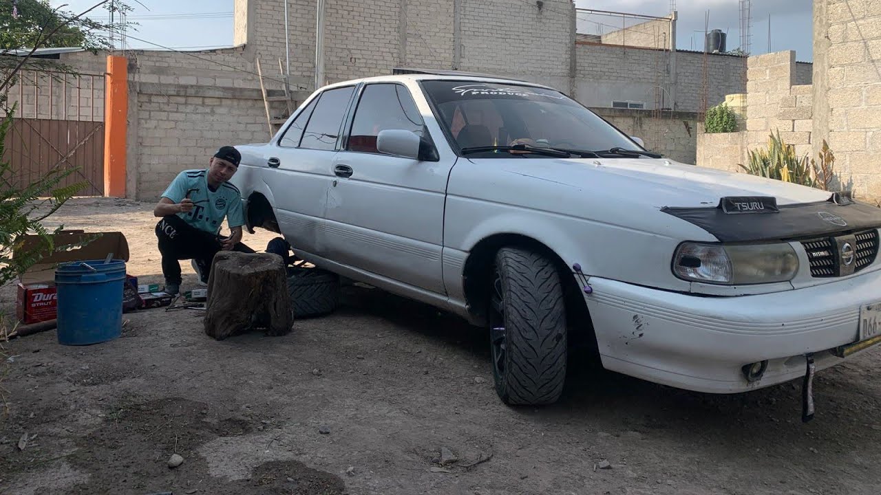 Cambio de manguera de líquido de frenos del Nissan tsuru parte trasera del tambor 