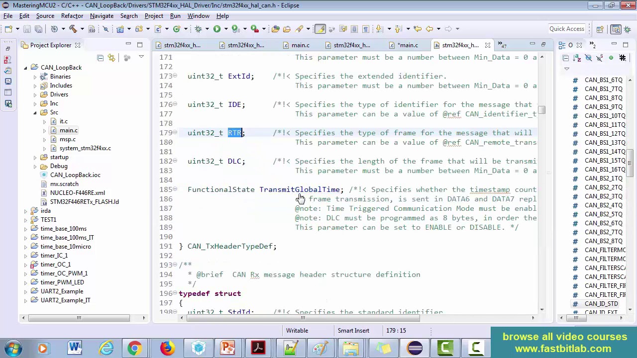 Controller Area Network(CAN) programming Tutorial 17 : Coding for CAN data transmission