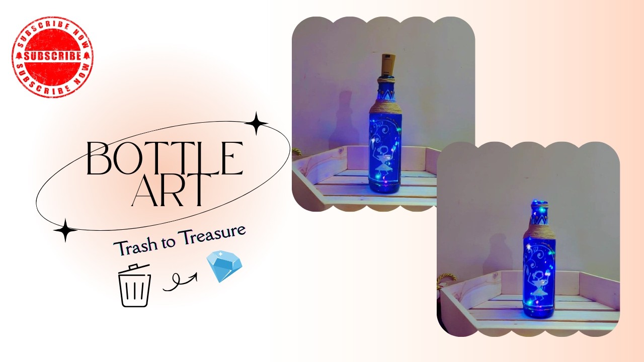 BOTTLE ART | WARLI ART | INDIAN ART #bottleart #diy #bestoutofwaste #indianart #warliart