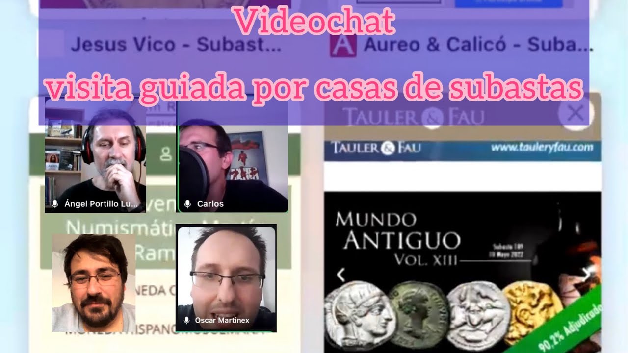 V&iacute;deo Chat Telegram BOLSKANUMIS - visita guiada por webs de subastas numism&aacute;ticas -