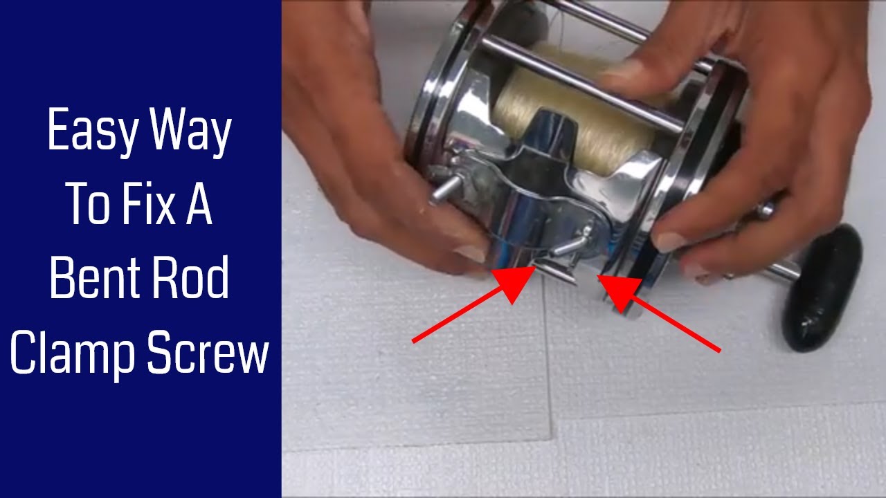Simple way to save a bent clamp screw on your fishing reel: Fishing Reel Repair