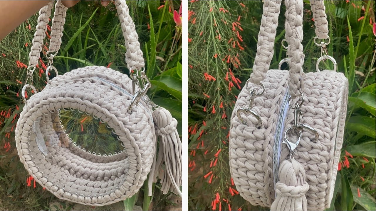 CLEAR ACRYLIC PLATE CROCHET BAG DIY